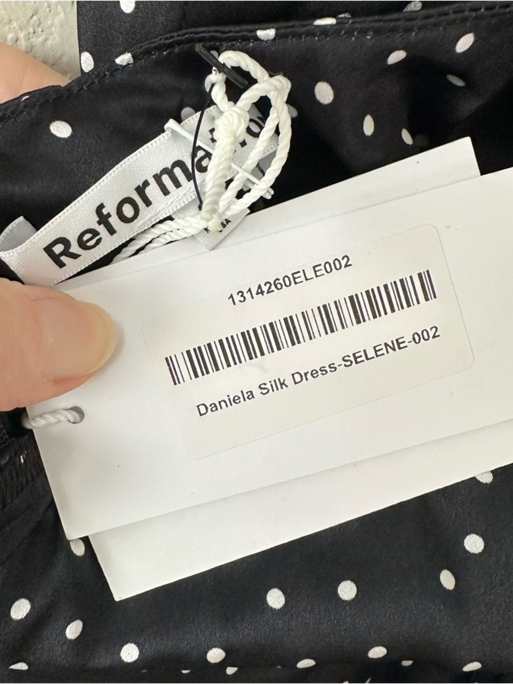 Reformation Daniela Silk Polka
Dot Black Maxi Dress SZ US 2 NWT - Picture 8 of 8